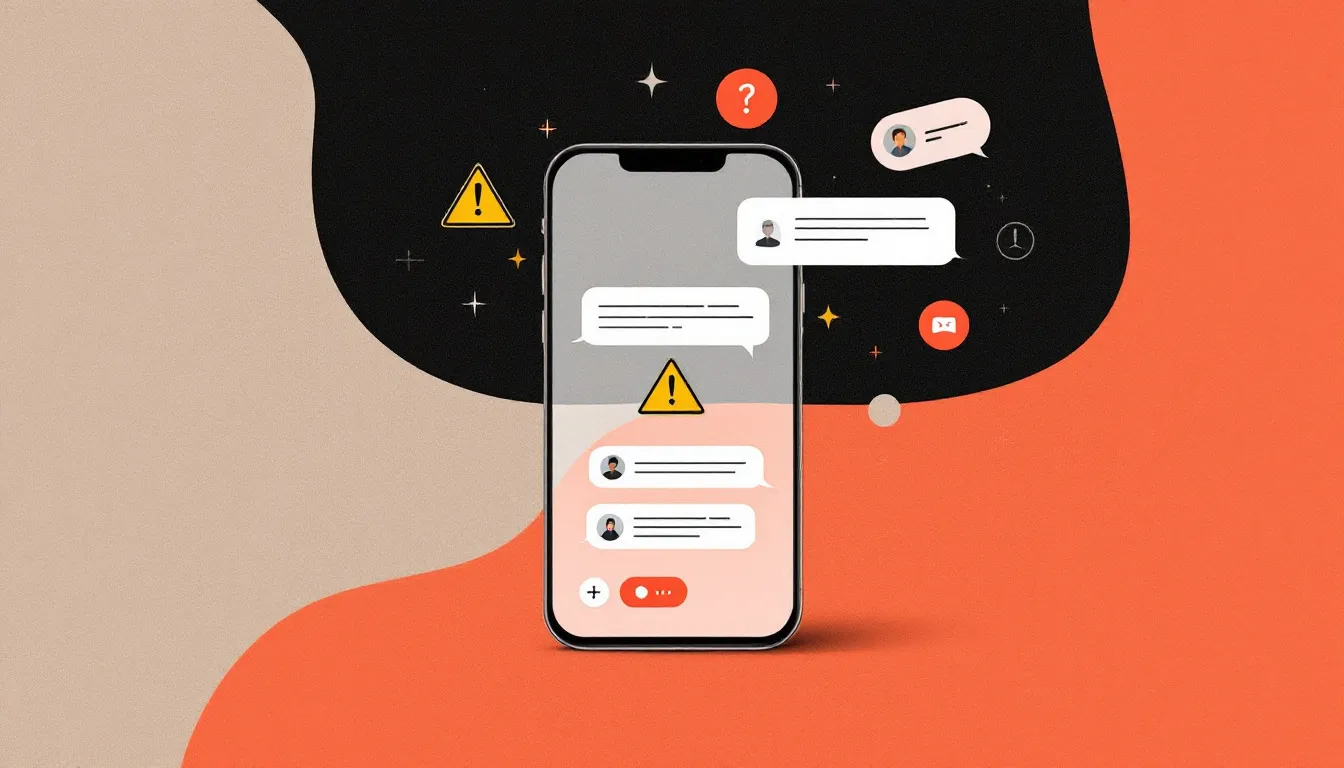 Ilustración conceptual sobre estafas por SMS y suplantación bancaria