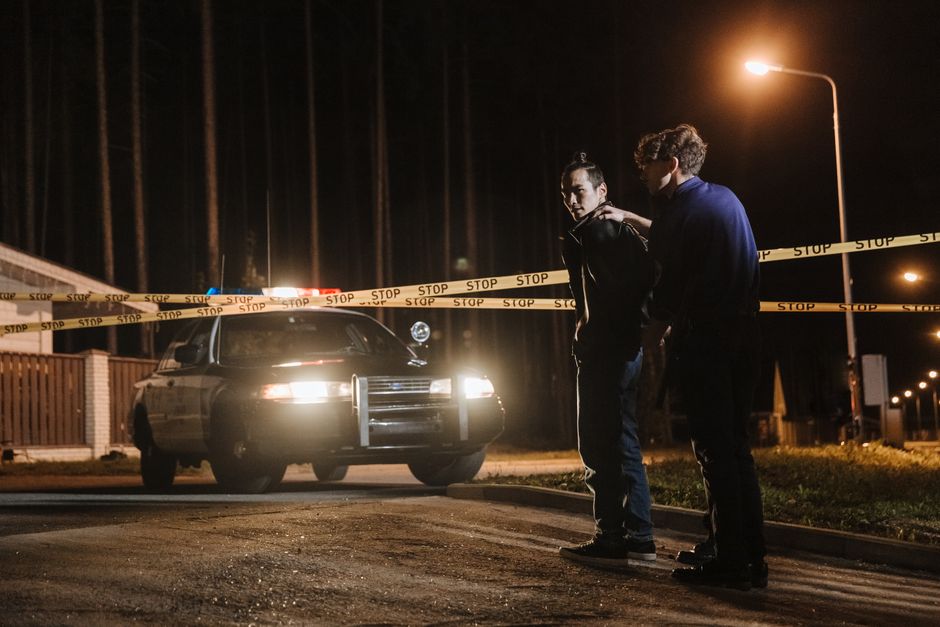 Cinta policial acordonando una zona urbana