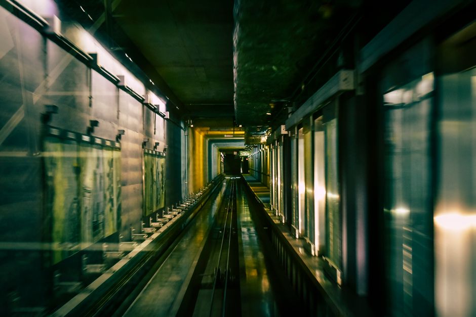 Túnel en construcción en zona urbana