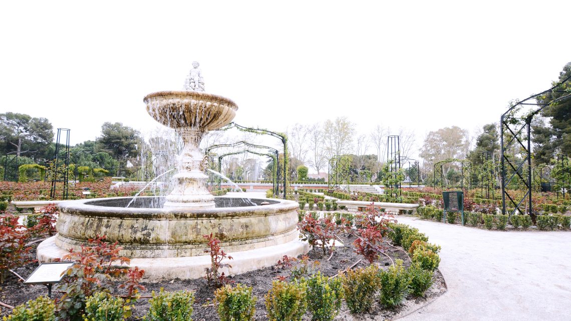 Parque del Retiro de Madrid en un día ventoso